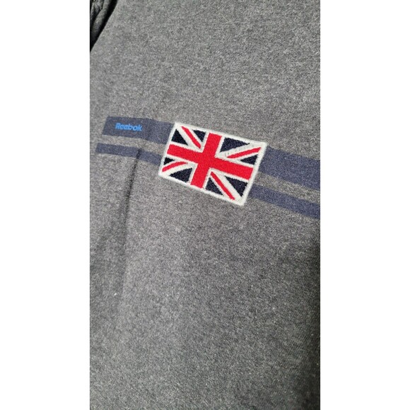 VTG Reebok Classic Crew Neck Embroidered Union Jack Flag Long Sleeve XL Shirt - Picture 3 of 10